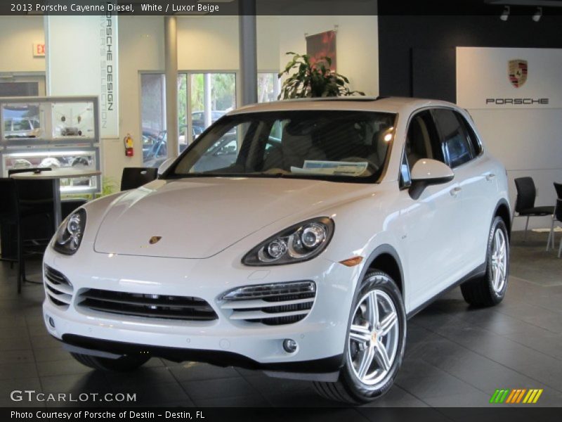 White / Luxor Beige 2013 Porsche Cayenne Diesel