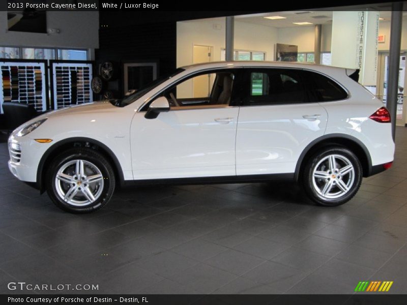 White / Luxor Beige 2013 Porsche Cayenne Diesel