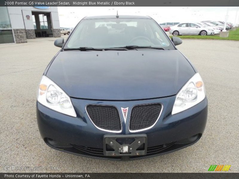 Midnight Blue Metallic / Ebony Black 2008 Pontiac G6 Value Leader Sedan