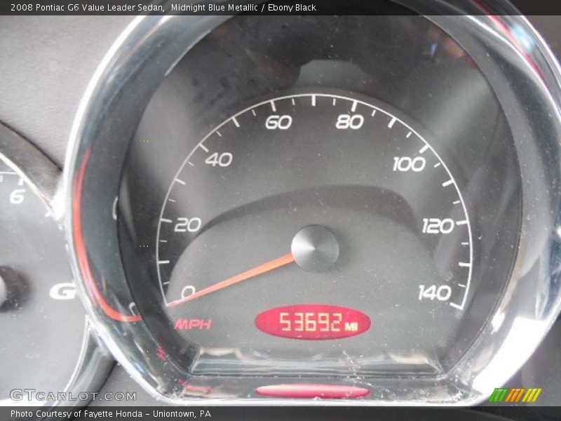Midnight Blue Metallic / Ebony Black 2008 Pontiac G6 Value Leader Sedan
