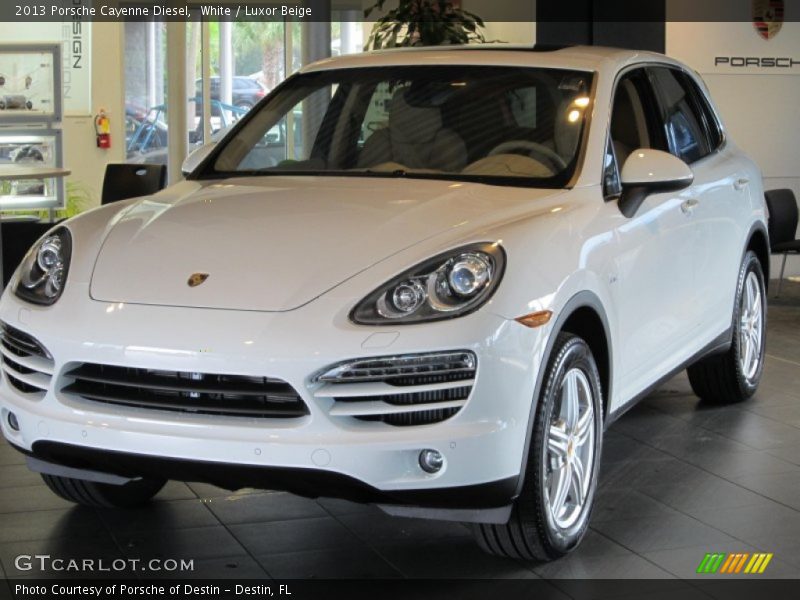 White / Luxor Beige 2013 Porsche Cayenne Diesel