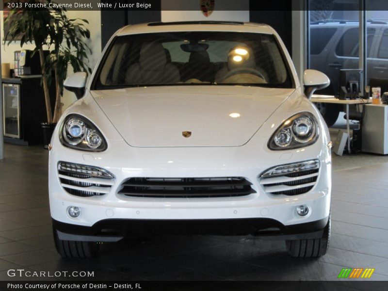 White / Luxor Beige 2013 Porsche Cayenne Diesel