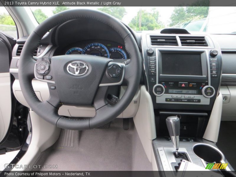 Attitude Black Metallic / Light Gray 2013 Toyota Camry Hybrid XLE