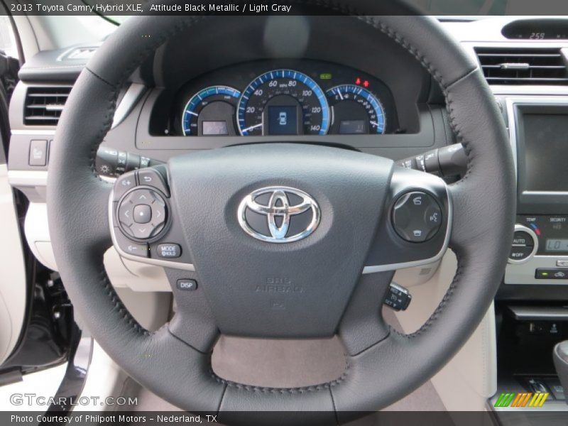 Attitude Black Metallic / Light Gray 2013 Toyota Camry Hybrid XLE