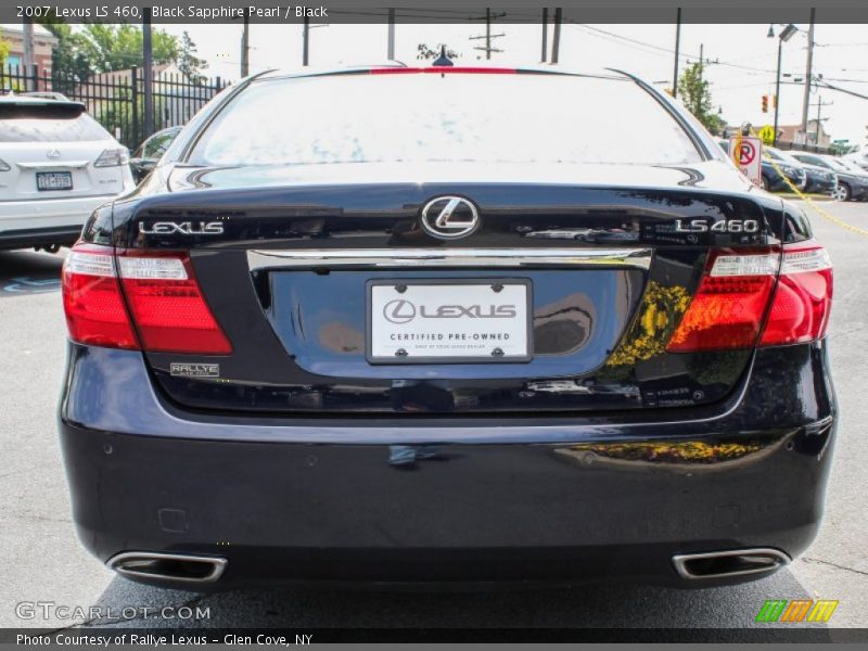 Black Sapphire Pearl / Black 2007 Lexus LS 460
