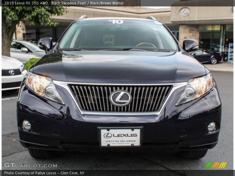 Black Sapphire Pearl / Black/Brown Walnut 2010 Lexus RX 350 AWD