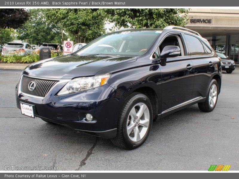 Black Sapphire Pearl / Black/Brown Walnut 2010 Lexus RX 350 AWD