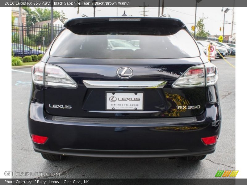 Black Sapphire Pearl / Black/Brown Walnut 2010 Lexus RX 350 AWD