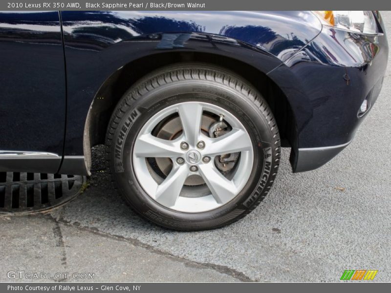 Black Sapphire Pearl / Black/Brown Walnut 2010 Lexus RX 350 AWD