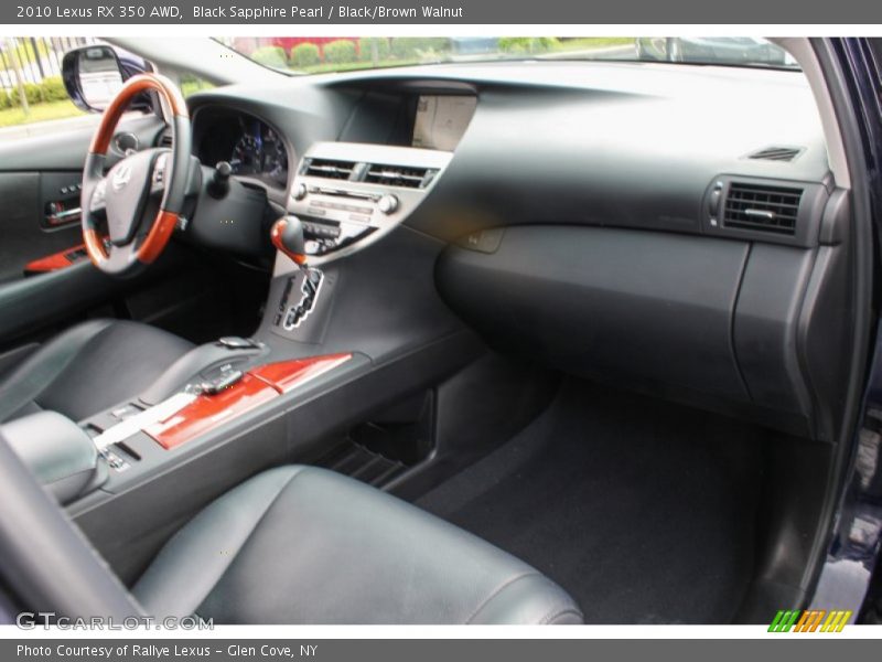 Black Sapphire Pearl / Black/Brown Walnut 2010 Lexus RX 350 AWD