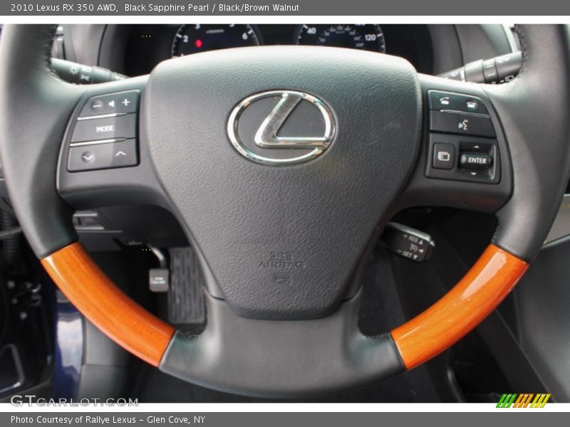 Black Sapphire Pearl / Black/Brown Walnut 2010 Lexus RX 350 AWD