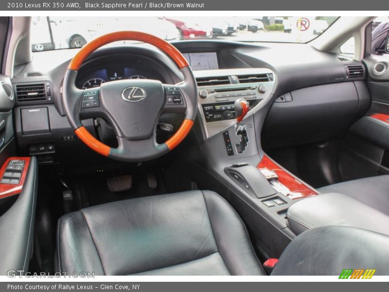 Black Sapphire Pearl / Black/Brown Walnut 2010 Lexus RX 350 AWD