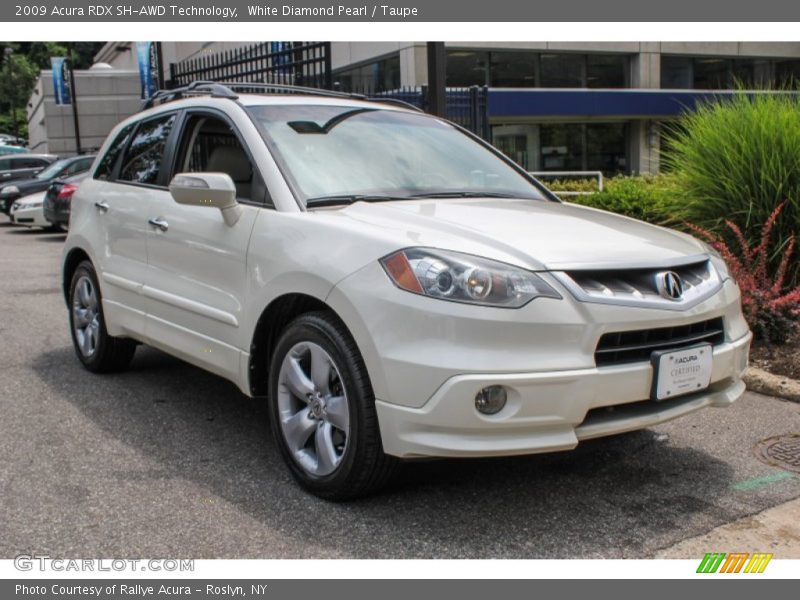 White Diamond Pearl / Taupe 2009 Acura RDX SH-AWD Technology