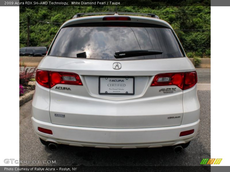 White Diamond Pearl / Taupe 2009 Acura RDX SH-AWD Technology