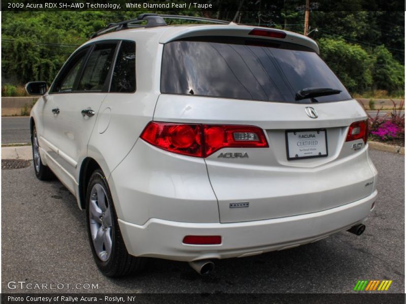 White Diamond Pearl / Taupe 2009 Acura RDX SH-AWD Technology