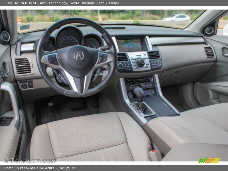 White Diamond Pearl / Taupe 2009 Acura RDX SH-AWD Technology