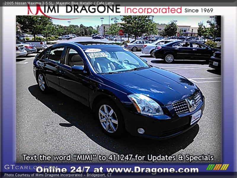 Majestic Blue Metallic / Cafe Latte 2005 Nissan Maxima 3.5 SL