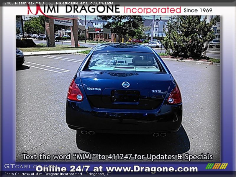 Majestic Blue Metallic / Cafe Latte 2005 Nissan Maxima 3.5 SL