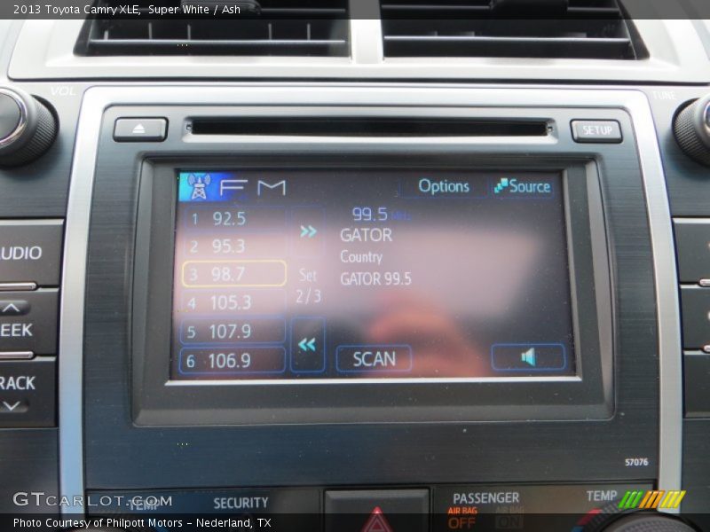 Super White / Ash 2013 Toyota Camry XLE