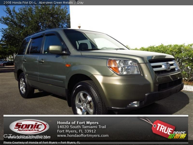 Aberdeen Green Metallic / Gray 2008 Honda Pilot EX-L