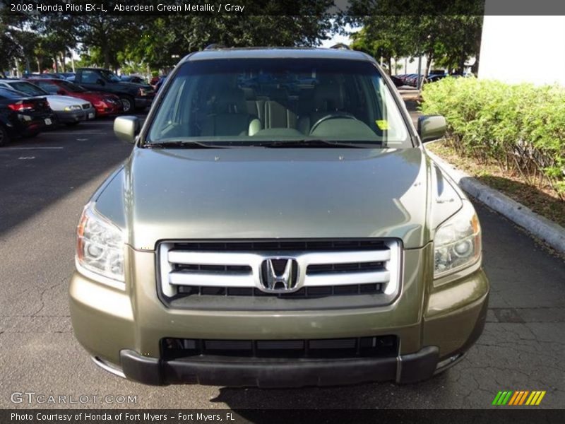 Aberdeen Green Metallic / Gray 2008 Honda Pilot EX-L