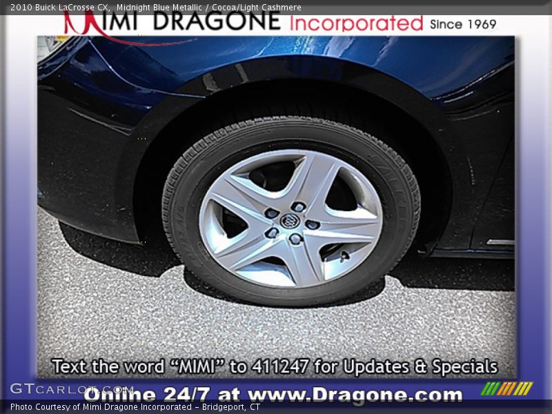 Midnight Blue Metallic / Cocoa/Light Cashmere 2010 Buick LaCrosse CX