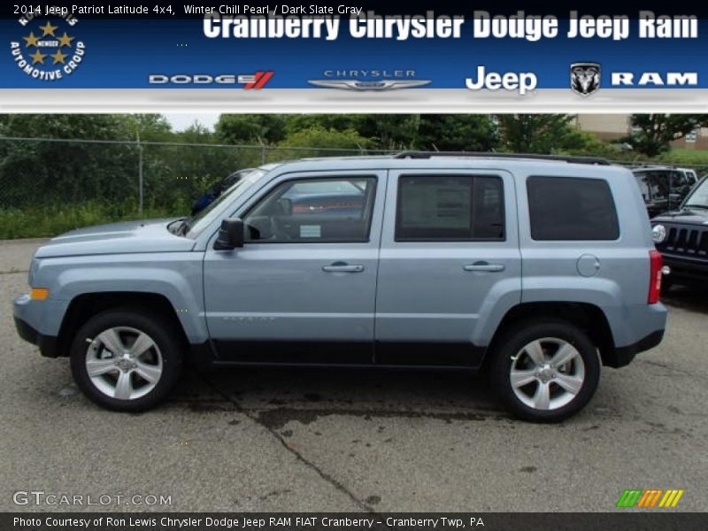 Winter Chill Pearl / Dark Slate Gray 2014 Jeep Patriot Latitude 4x4