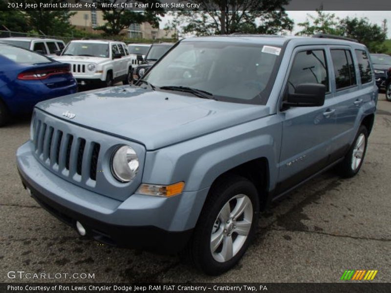 Winter Chill Pearl / Dark Slate Gray 2014 Jeep Patriot Latitude 4x4