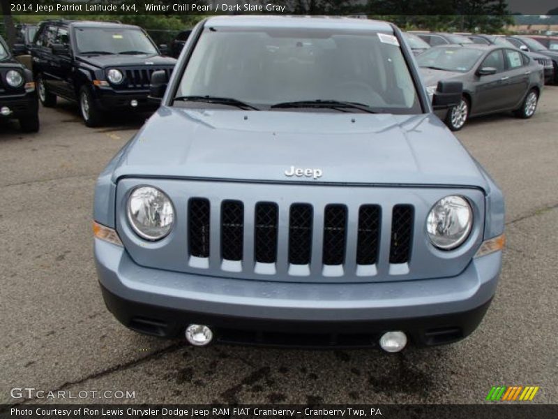 Winter Chill Pearl / Dark Slate Gray 2014 Jeep Patriot Latitude 4x4