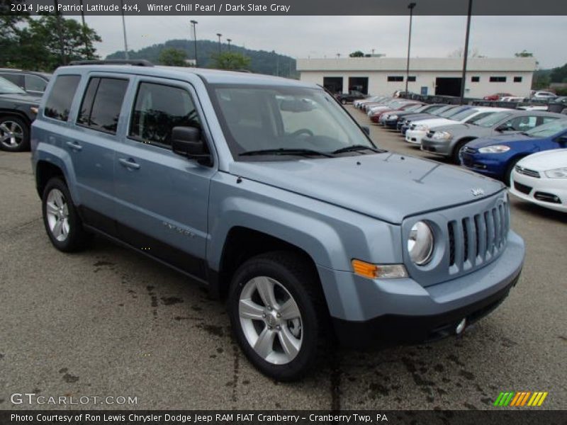 Winter Chill Pearl / Dark Slate Gray 2014 Jeep Patriot Latitude 4x4
