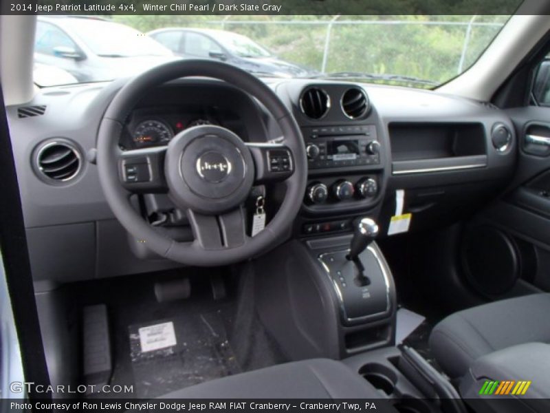 Winter Chill Pearl / Dark Slate Gray 2014 Jeep Patriot Latitude 4x4