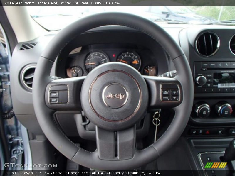 Winter Chill Pearl / Dark Slate Gray 2014 Jeep Patriot Latitude 4x4