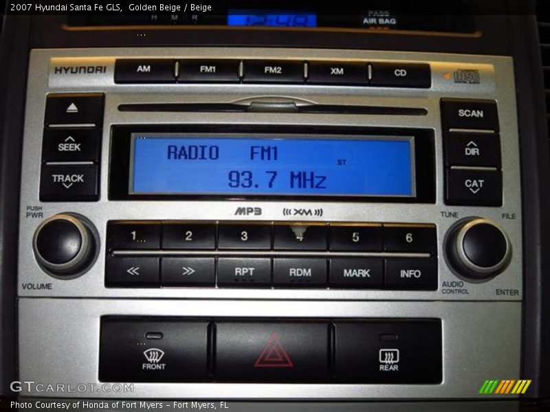 Golden Beige / Beige 2007 Hyundai Santa Fe GLS