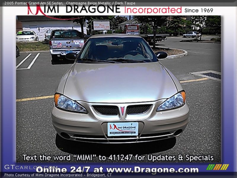 Champagne Beige Metallic / Dark Taupe 2005 Pontiac Grand Am SE Sedan
