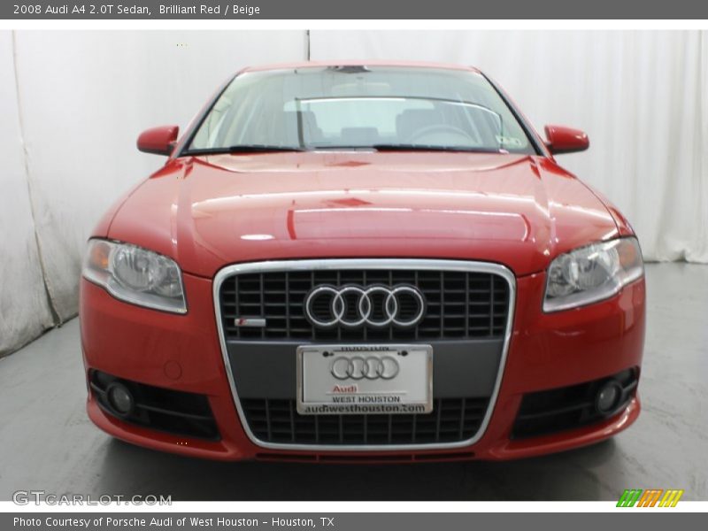 Brilliant Red / Beige 2008 Audi A4 2.0T Sedan