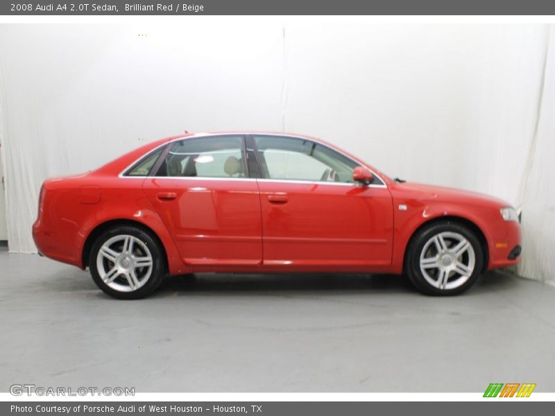 Brilliant Red / Beige 2008 Audi A4 2.0T Sedan
