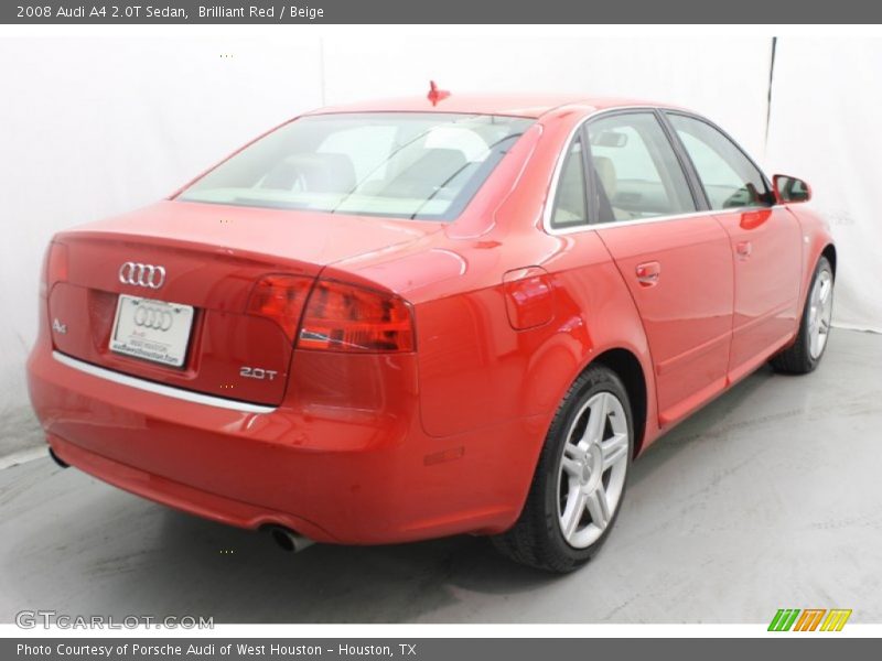 Brilliant Red / Beige 2008 Audi A4 2.0T Sedan