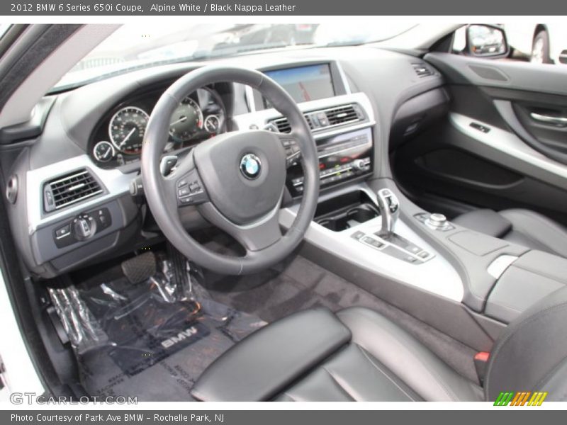 Black Nappa Leather Interior - 2012 6 Series 650i Coupe 