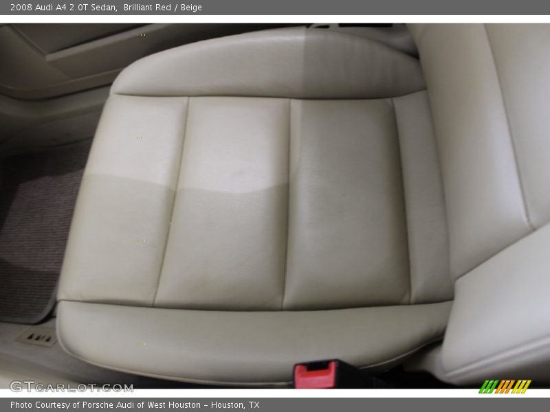 Brilliant Red / Beige 2008 Audi A4 2.0T Sedan