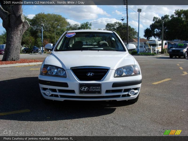 Nordic White / Gray 2005 Hyundai Elantra GLS Hatchback