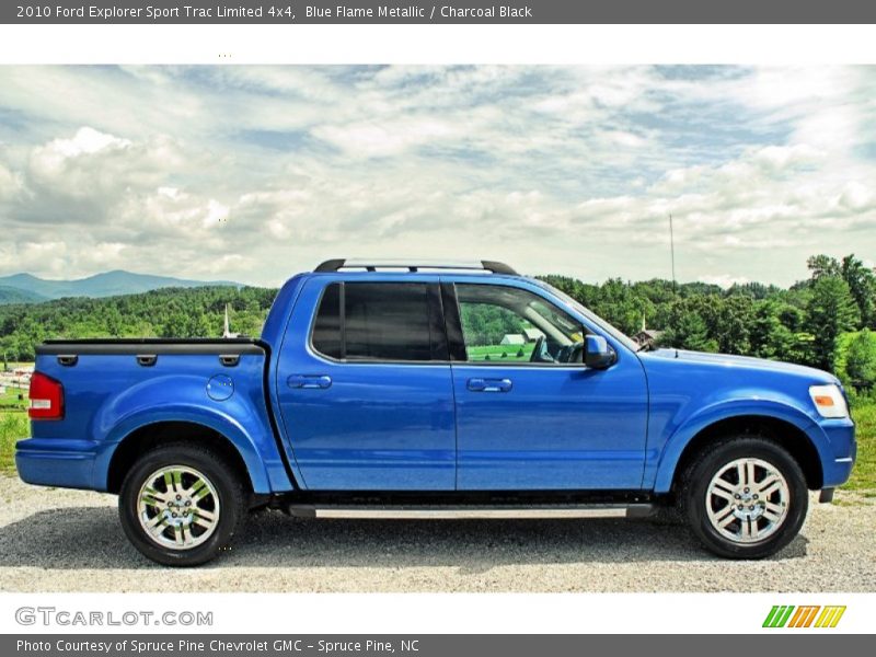 Blue Flame Metallic / Charcoal Black 2010 Ford Explorer Sport Trac Limited 4x4