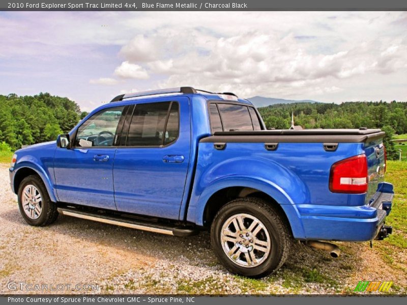 Blue Flame Metallic / Charcoal Black 2010 Ford Explorer Sport Trac Limited 4x4