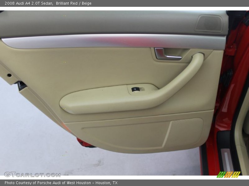 Brilliant Red / Beige 2008 Audi A4 2.0T Sedan