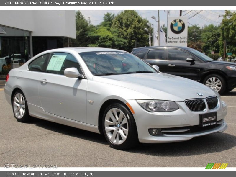 Titanium Silver Metallic / Black 2011 BMW 3 Series 328i Coupe
