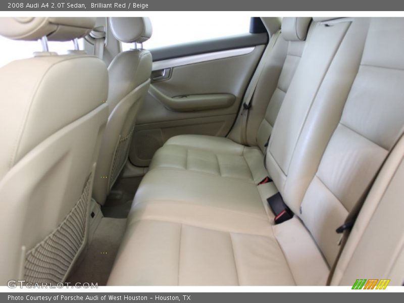 Brilliant Red / Beige 2008 Audi A4 2.0T Sedan