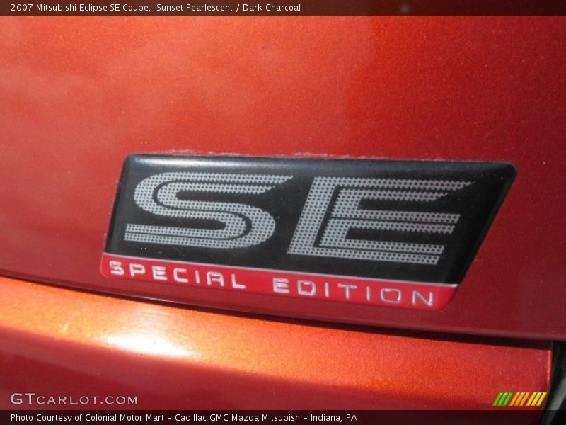 Sunset Pearlescent / Dark Charcoal 2007 Mitsubishi Eclipse SE Coupe