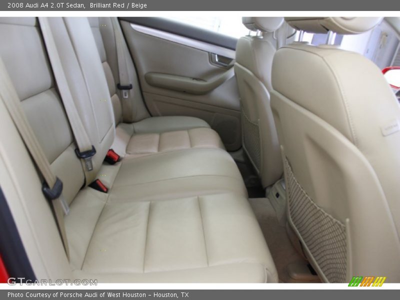 Brilliant Red / Beige 2008 Audi A4 2.0T Sedan