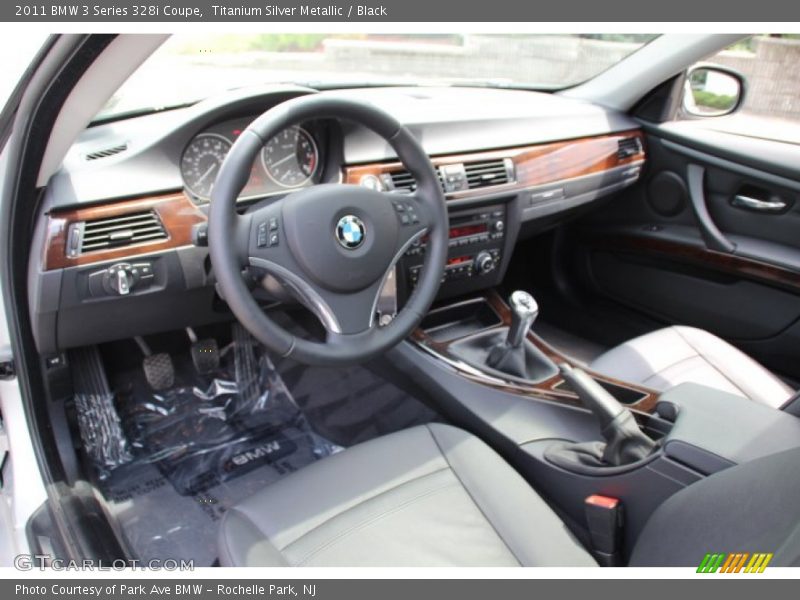 Titanium Silver Metallic / Black 2011 BMW 3 Series 328i Coupe
