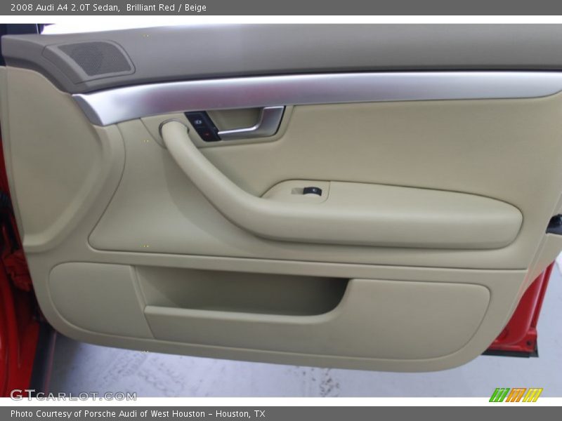 Brilliant Red / Beige 2008 Audi A4 2.0T Sedan