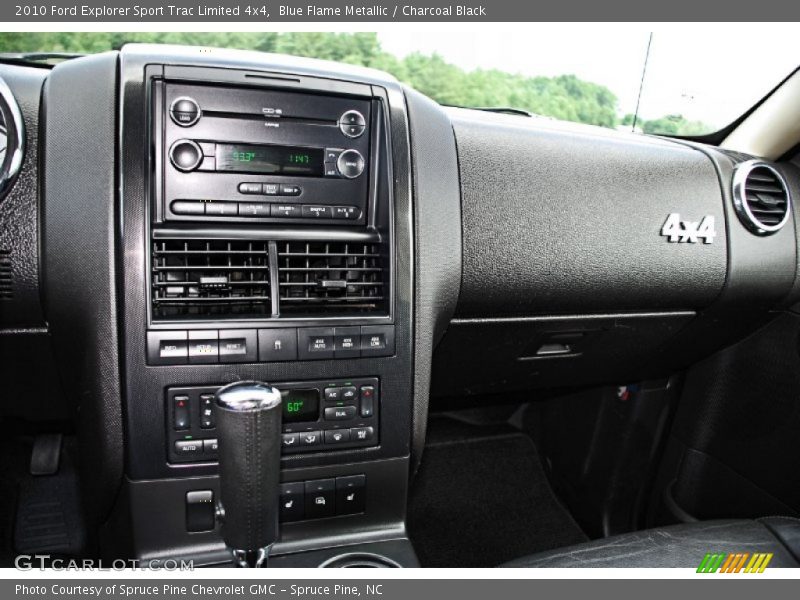 Blue Flame Metallic / Charcoal Black 2010 Ford Explorer Sport Trac Limited 4x4